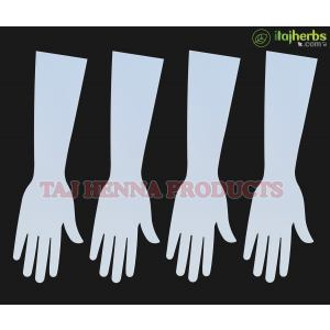 Taj 3mm Acrylic hand for Mehandi/Henna Practice Use Both Side Reusable - 4 PC
