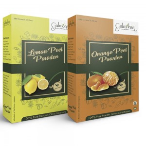 Lemon peel and orange peel powder
