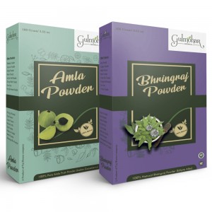 Amla powder and bhringraj powder