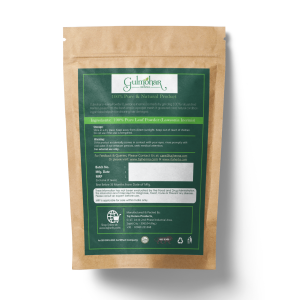 Gulmohar BAQ henna powder Back Side