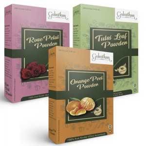 Orange, tulsi and rose powder