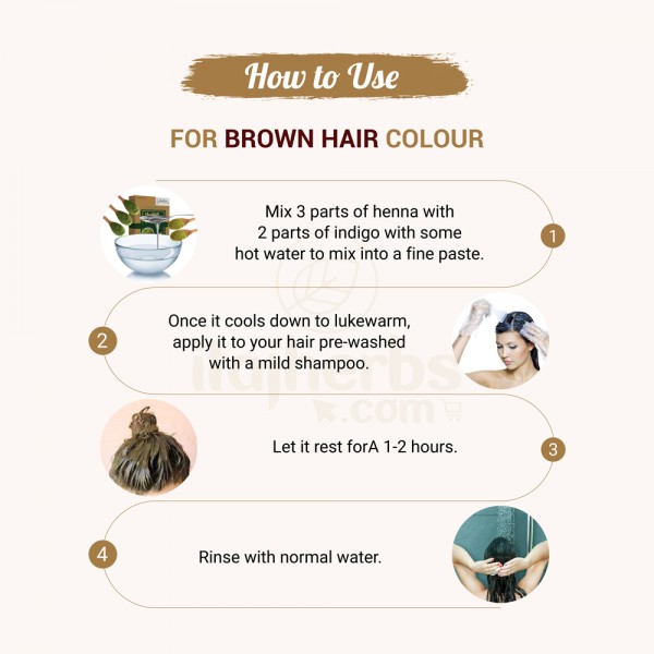 How to use indigo powder for Brown Hair Henna 