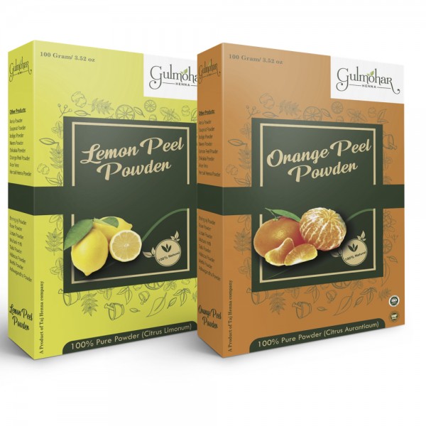 Lemon peel and orange peel powder